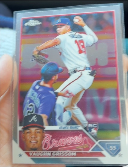 2023 Topps Chrome #48 Vaughn Grissom Rookie Atlanta Braves — front