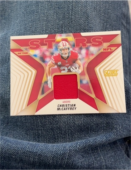 2025 Panini Score Stars of the NFL #SNJ-CMY Christian McCaffrey — front