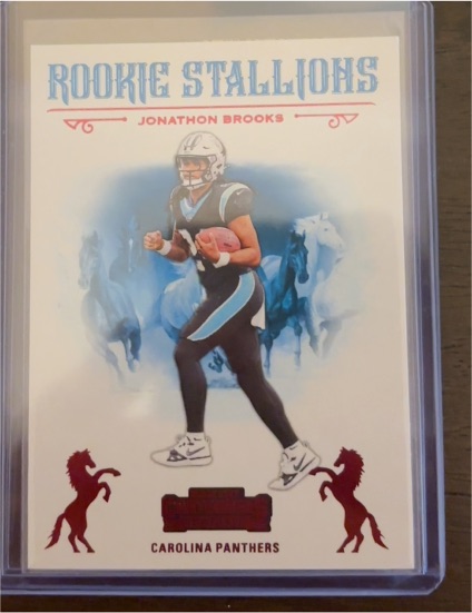 2024 Panini Contenders #23 Jonathon Brooks Rookie Stallions — front
