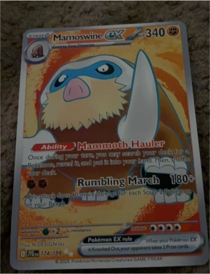 2025 Pokémon TCG Journey Together #174/159 Mamoswine ex — front
