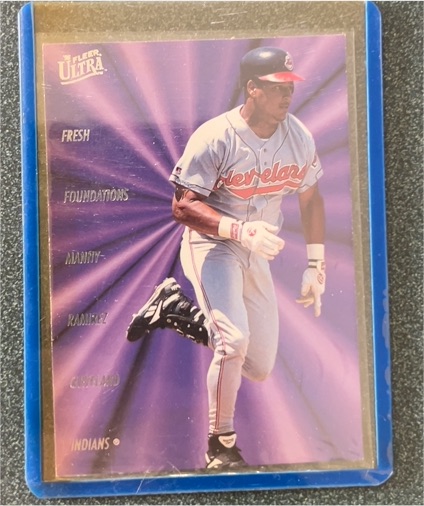 1996 Fleer Ultra #9 Manny Ramirez Fresh Foundations Cleveland Indians — front