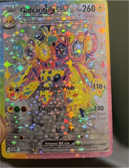 2025 Pokemon Stellar Crown #168/142 Galvantula ex — front