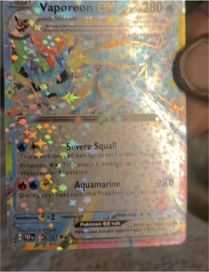 2011 Pokémon Black & White #23 Vaporeon ex — front