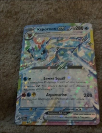 2022 Pokémon TCG Prismatic Evolutions #023 Vaporeon EX — front