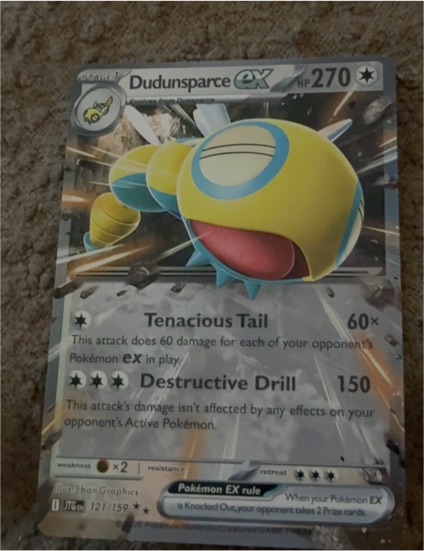 2025 Pokémon Journey Together #121 Dudunsparce ex — front