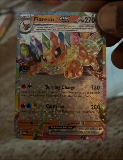 2016 Pokémon TCG Prismatic Evolutions #014 Flareon EX — front