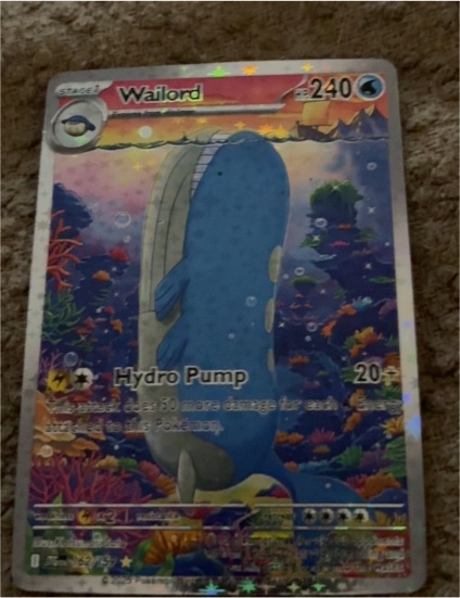 2025 Pokémon Journey Together #162 Wailord Illustration Rare Holo — front