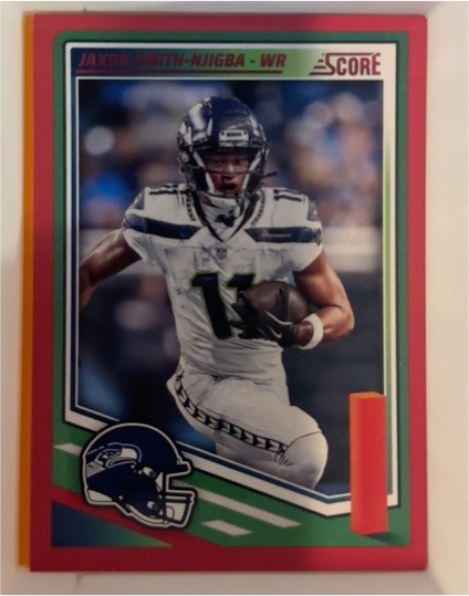 2025 Panini Score #185 Jaxon Smith-Njigba Green — front