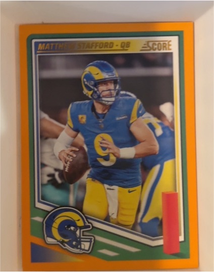 2025 Panini Score #196 Matthew Stafford — front