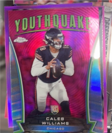 2024 Topps Chrome #Y-1 Caleb Williams Youthquake Pink Refractor Rookie — front