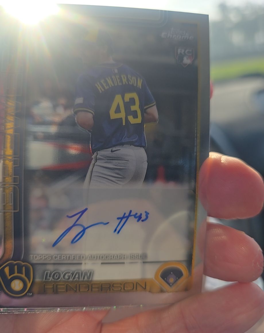 2025 Topps Chrome Update #AC-LH Logan Henderson Autograph Rookie Card — front