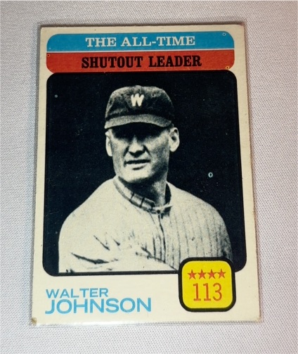1973 Topps #476 Walter Johnson — front