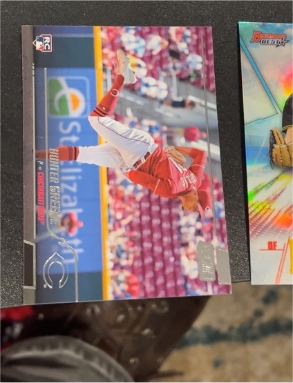 2022 Topps Stadium Club Members Only Case Hit Hunter Greene Rookie Reds Foil RC — front