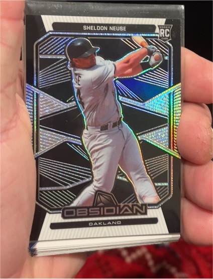 2020 Panini Chronicles Obsidian #34 Sheldon Neuse — front