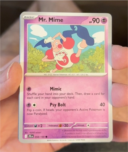 2023 Pokémon Journey Together #058 Mr. Mime — front