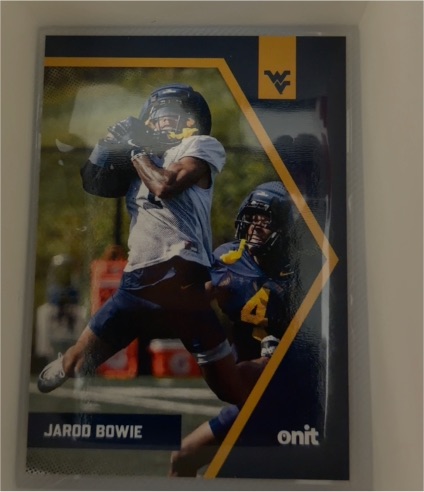 2025 Onit Athlete #Jarod Bowie West Virginia Mountaineers — front