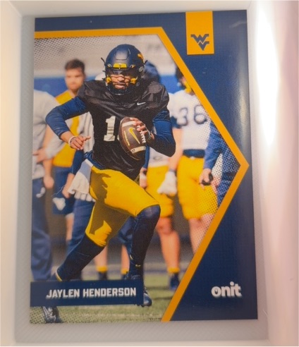 2025 Onit Jaylen Henderson West Virginia Mountaineers Football Card — front