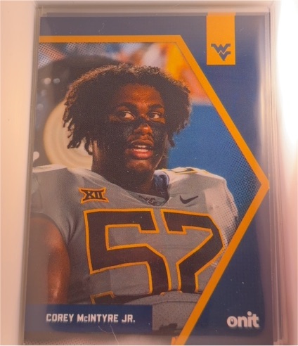 2025 Onit Corey McIntyre Jr. West Virginia Mountaineers — front