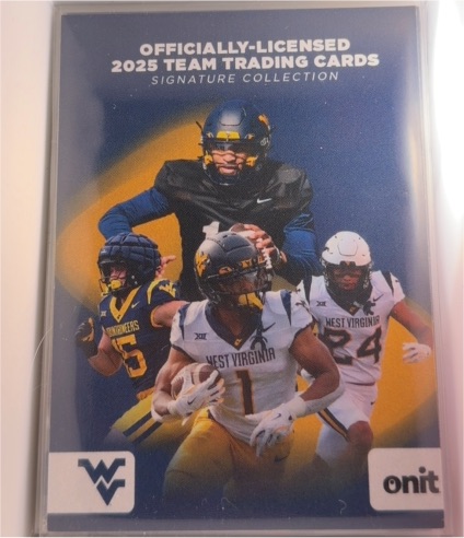 2025 Onit Athlete West Virginia Mountaineers Football Team Trading Card — front
