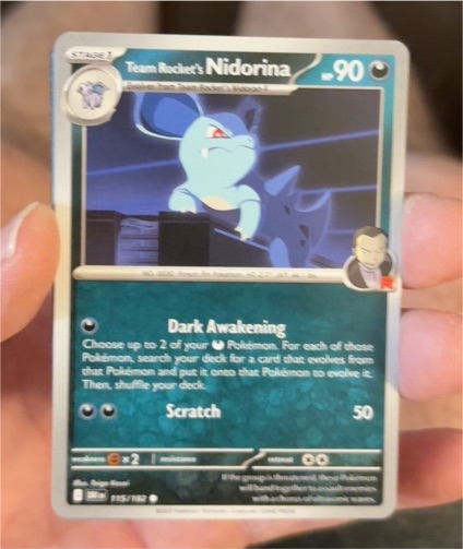 2025 Pokémon Destined Rivals #115 Team Rocket's Nidorina — front