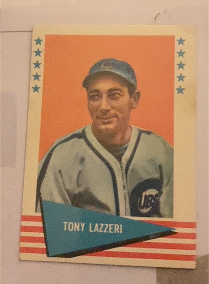1961 Fleer Baseball Greats #54 Tony Lazzeri — front