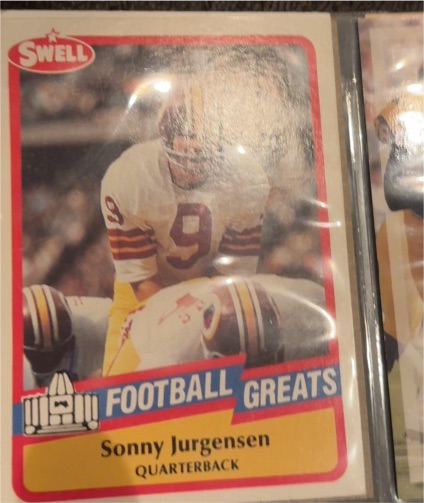1989 Swell Football Greats #9 Sonny Jurgensen — front