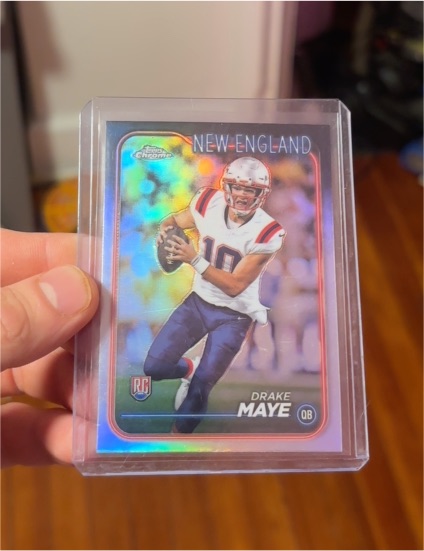 2024 Topps Chrome #203 Drake Maye Rookie — front