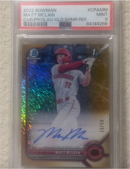 2022 Bowman Chrome #CPAMM Matt McLain — front