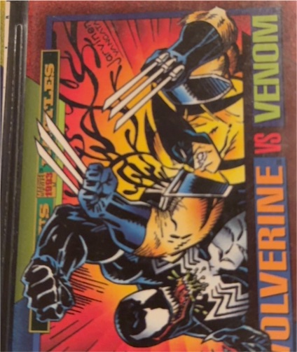1993 SkyBox Marvel Universe Series 4 #164 Wolverine vs Venom — front
