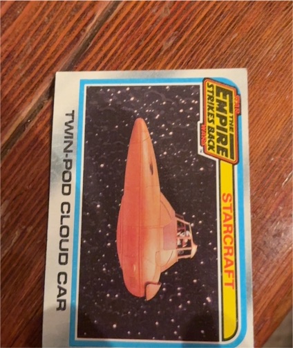 1980 Topps The Empire Strikes Back #137 Twin-Pod Cloud Car — front