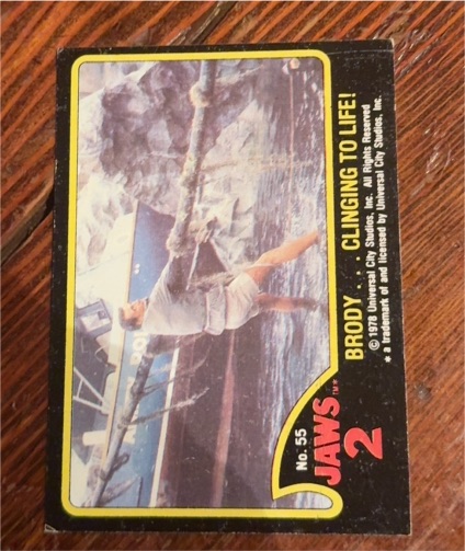 1978 Topps Jaws 2 #55 Brody Clinging to Life — front