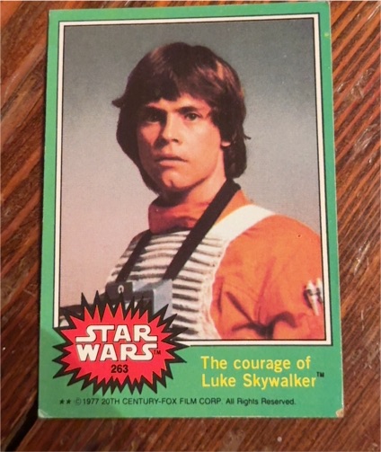 1977 Topps Star Wars #263 The Courage of Luke Skywalker — front