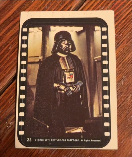 1977 Topps Star Wars Sticker #23 Darth Vader — front