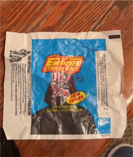 1980 Topps Empire Strikes Back Wax Wrapper Darth Vader — front