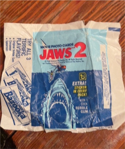 1978 Topps Jaws 2 Movie Photo Cards Wax Wrapper — front