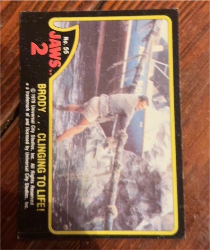 1978 Jaws 2 OPC #55 Brody Clinging to Life — front