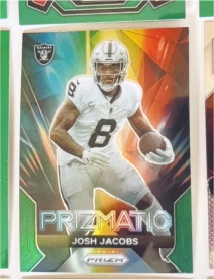 2023 Panini Prizm #15 Josh Jacobs Prizmatic — front