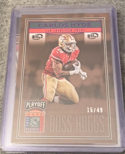 2016 Panini Playoff Boss Hoggs Kickoff #BHCH Carlos Hyde — front