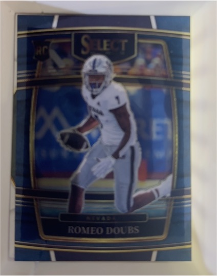 2022 Panini Select Draft Picks Blue Concourse #16 Romeo Doubs — front