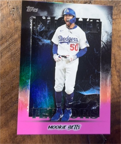 2025 Topps Update #NT-9 Mookie Betts Night Terrors — front