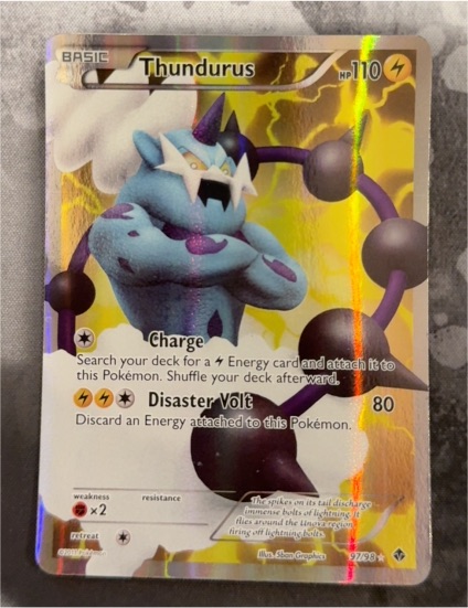 2011 Pokémon Emerging Powers #97 Thundurus Full Art — front