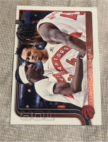 2025 Topps Toronto Raptors Basketball Card — front