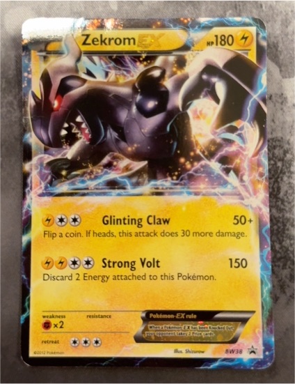 2012 Pokémon BW Black & White #BW38 Zekrom EX — front