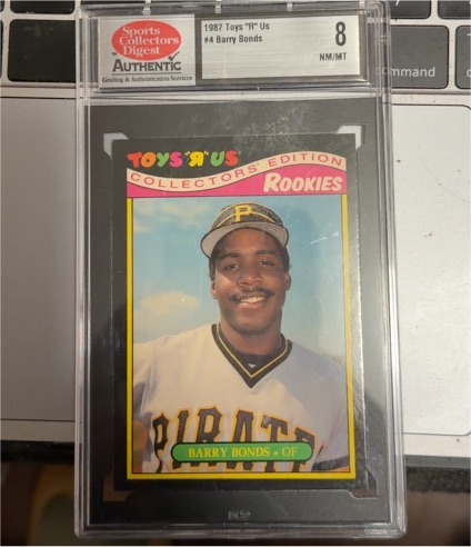1987 Toys R Us #4 Barry Bonds — front