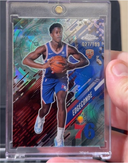 2025-26 Topps Chrome #GT-18 VJ Edgecombe Go Time Refractor Rookie — front