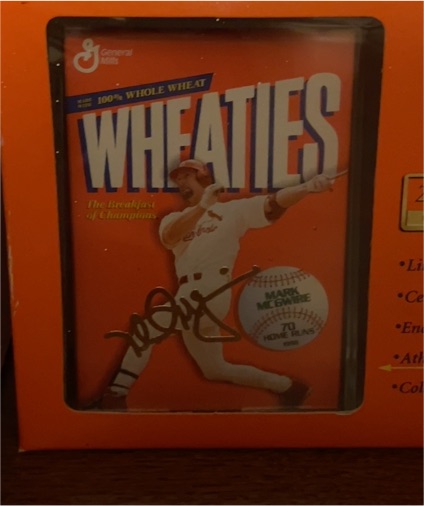 1998 Wheaties Mini Box Mark McGwire 70 Home Runs — front