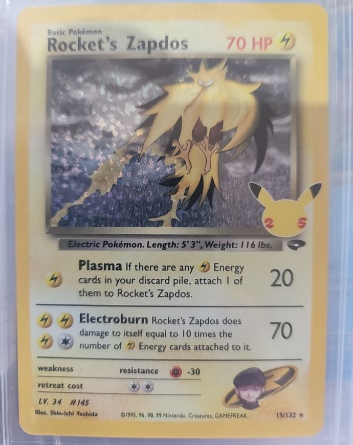 2021 Pokémon Celebrations #15 Rocket's Zapdos — front
