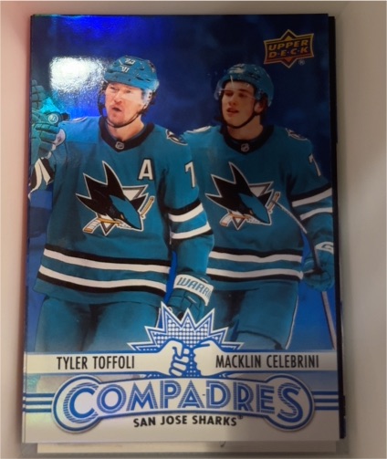 2025-26 Upper Deck Series 1 #CM-11 Tyler Toffoli/Macklin Celebrini Compadres — front