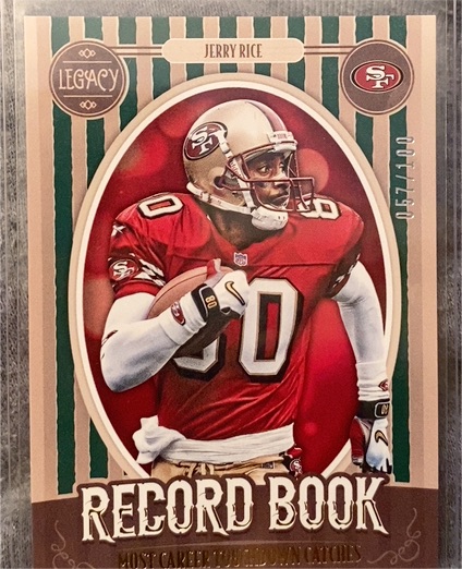 2019 Panini Legacy Record Book #RB-JR Jerry Rice — front