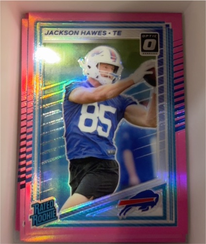 2025 Donruss Optic #357 Jackson Hawes Rated Rookie Preview Pink — front
